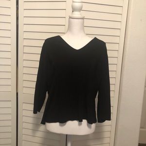 Black V neck top